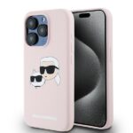 Karl Lagerfeld KLHMP15XSKCHPPLP iPhone 15 Pro Max 6.7" pink hardcase Silicone Karl & Choupette