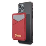 Guess Wallet Card Slot GUWMSSASLREMagSafe Saffiano red