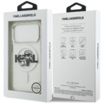 Karl Lagerfeld IML Glitter Karl & Choupette Sketch Logo MagSafe Case for iPhone 17 Pro Clear - imagine 8
