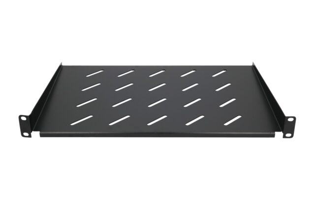 Extralink 1U 300mm Black | Shelf | 19", for wall cabinets - imagine 4