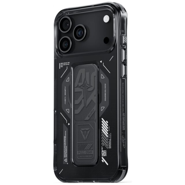 Skinarma Helio Case for iPhone 17 Pro Max Magnetic Charging + Grip Stand Graphite - imagine 2