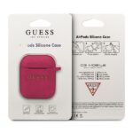 Guess GUACCSILGLFU AirPods cover fuchsia Silicone Glitter - imagine 2