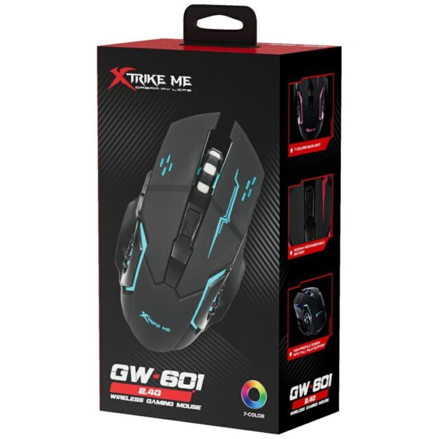 XTRIKE ME Wireless gaming mouse GW-601 black - imagine 7