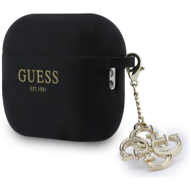 Case Guess Silicone 4G Charm for AirPods  Pro 3 black - imagine 3