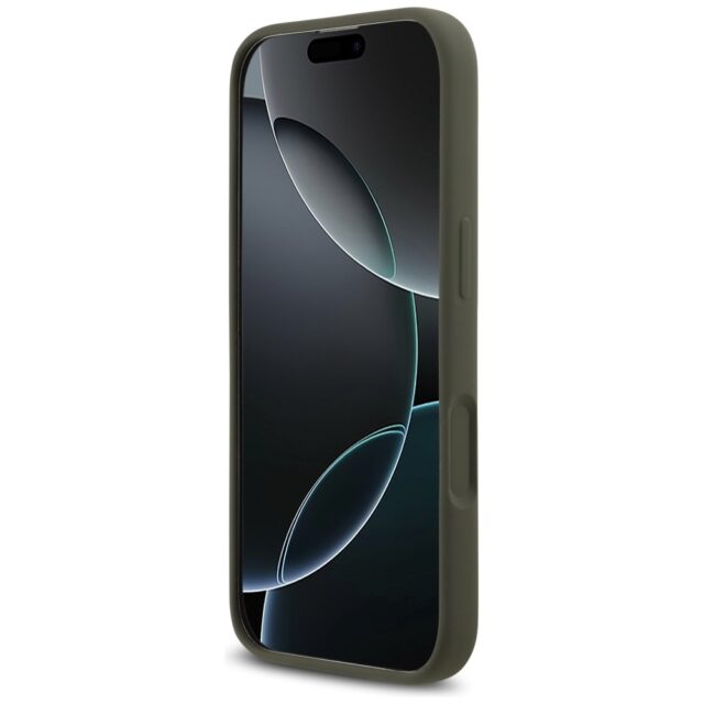 Case Guess Silicone Triangle Logo MagSafe for iPhone 17 khaki - imagine 5