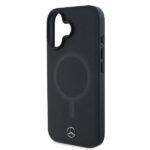 Mercedes MEHMP16S23RCMK iPhone 16 6.1" czarny/black hardcase Plain Smooth Leather MagSafe - imagine 6