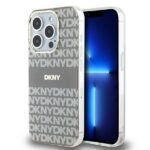DKNY DKHMP15XHRHSEE iPhone 15 Pro Max 6.7" inch beige hardcase IML Mono & Stripe MagSafe