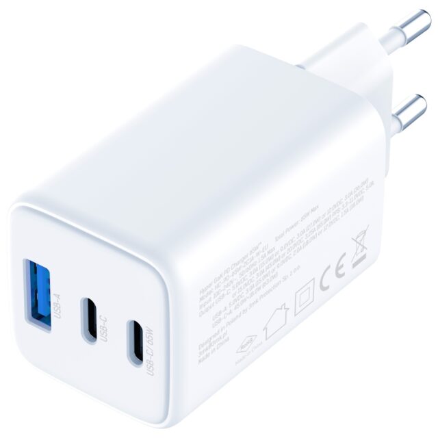Wall charger 3MK Hyper GaN Charger 65W 1xUSB-A 2xUSB-C PD QC4+ white - imagine 6