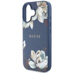 Case Guess Grained Printed Flower Pattern MagSafe for iPhone 16 blue - imagine 6