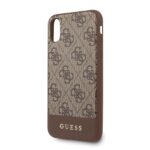 Guess GUHCPXG4GLBR iPhone X/Xs brown hard case 4G Stripe Collection - imagine 3