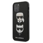 Karl Lagerfeld KLHCP12MSAKICKCBK iPhone 12/12 Pro 6,1" black hardcase Saffiano Ikonik Karl&Cho