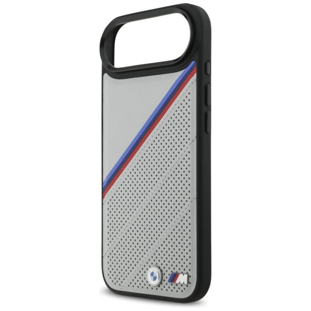 BMW M Tricolor Metal Logo MagSafe Case for iPhone Air Gray - imagine 6