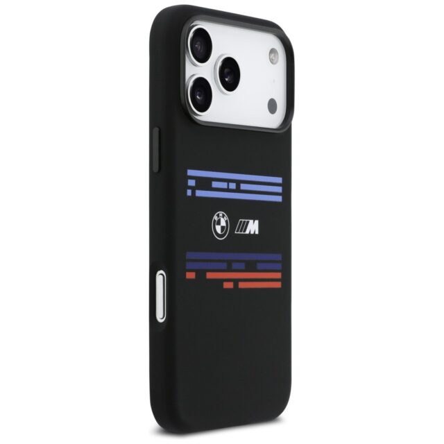 BMW M Silicon Horizontal Line MagSafe Case for iPhone 17 Pro Max Black - imagine 4