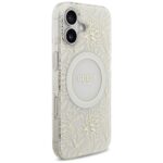 Guess IML Flowers Electro Pearl Strap MagSafe case for iPhone 17 white - imagine 4