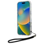 Karl Lagerfeld KLHCP16LHZBPKCCK iPhone 16 Pro 6.3" black hardcase IML Zebra Pattern & Cord - imagine 4