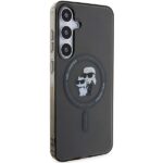 Karl Lagerfeld KLHMS24MHGKCNOK S24+ S926 black hardcase IML Karl&Choupette Glitter MagSafe - imagine 4