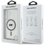 Case Karl Lagerfeld Button Karl Head Printed Logo MagSafe for Samsung Galaxy S25 black - imagine 8