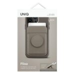 UNIQ Flixa Magnetic Card Wallet with Stand Gray/Flint Gray MagSafe - imagine 2
