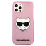 Karl Lagerfeld KLHCP12LCHTUGLP iPhone 12 Pro Max 6,7" pink hardcase Glitter Choupette - imagine 3