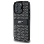 DKNY DKHCP16XPRTHSLK iPhone 16 Pro Max 6.9" black hardcase Texture Pattern Tonal Stripe - imagine 2