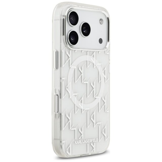 Karl Lagerfeld IML KL Monogram MagSafe Case for iPhone 17 Pro Max White - imagine 4