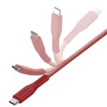 ENERGEA Flow USB-C to Lightning C94 MFI Cable 1.5m Red 60W 3A PD Fast Charge - imagine 3