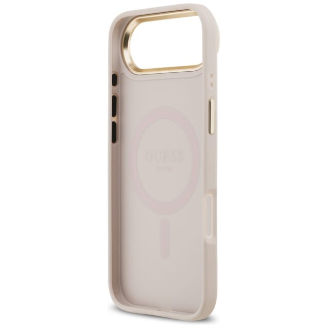 Case Guess Grained Strass Logo MagSafe for iPhone Air pink - imagine 7