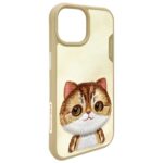 Nimmy case iPhone 15 6.1" khaki Big Eyed Pet 2.0 Cat - imagine 6