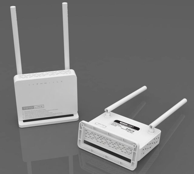 Totolink ND300 V2 | WiFi Router | 300Mb/s, 2,4GHz, 3x RJ45 100Mb/s,1x RJ11, ADSL2/2+, 2x 5dBi - imagine 6
