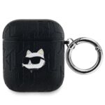 Karl Lagerfeld KLA2PGCHPK AirPods 1/2 cover black Monogram Choupette Head