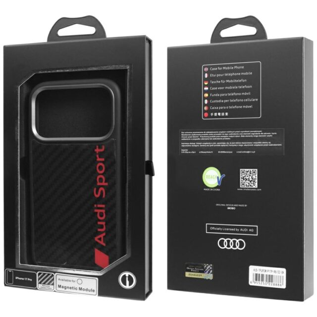 Case Audi R8 Carbon Fiber MagSafe for iPhone 17 Pro black - imagine 10
