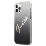 Guess GUHCP12LPCUGLSBK iPhone 12 Pro Max 6,7" black hardcase Glitter Gradient Script - imagine 2