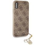 Guess GUHCPXGF4GBR iPhone X/Xs brown hard case 4G Charms Collection - imagine 5