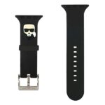 Karl Lagerfeld Pasek KLAWMSLKK Apple Watch 38/40/41mm black strap Silicone Karl Heads - imagine 2