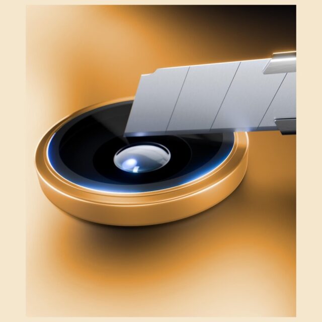 Camera lens protection 3MK HARDY Lens Protection Pro for Apple iPhone 17 Pro / 17 Pro Max orange - imagine 6