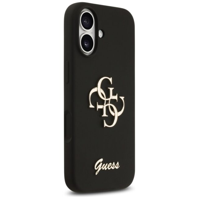 Guess Silicone Big 4G Script case for iPhone 17 black - imagine 4