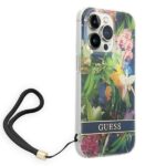 Guess GUOHCP14LHFLSB iPhone 14 Pro 6,1" blue hardcase Flower Strap - imagine 3