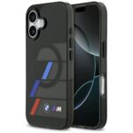 BMW M IML Metal Buttons Tricolor Lines MagSafe Case for iPhone 17 Black