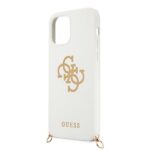 Guess GUHCP12LLSC4GWH iPhone 12 Pro Max 6,7" white hardcase 4G Gold Chain Collection - imagine 6