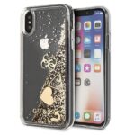 Guess GUHCPXGLHFLGO iPhone X/Xs gold hard case Glitter Hearts