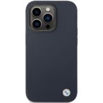 BMW BMHCP14XSILNA iPhone 14 Pro Max 6.7" navy Silicone Metal Logo Case - imagine 3
