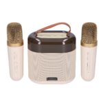 Extralink Kids Karaoke Set LED Speaker 2x Mic White, Bluetooth Speaker, 2 Microphones, AUX, Memory Card Slot, RGB Lighting