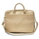 Guess Torba GUCB15PUSASLG 16" gold Saffiano Script