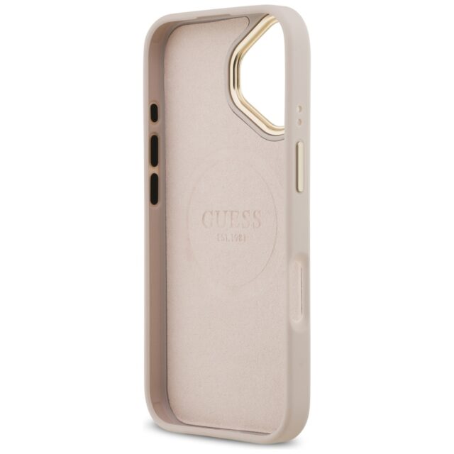 Guess 4G Logo Plate MagSafe Case for iPhone 17 Pro Pink - imagine 7