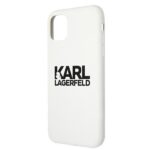 Karl Lagerfeld KLHCN61SLKLWH iPhone 11 6,1" / Xr Silicone Stack Logo white - imagine 6