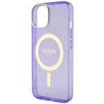 Guess GUHMP14MHCMCGU iPhone 14 Plus / 15 Plus 6.7" purple hardcase Glitter Gold MagSafe - imagine 6
