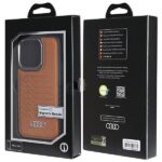 Audi Synthetic Leather MagSafe iPhone 14 Pro 6.1" brown hardcase AU-TPUPCMIP14P-GT/D3-BN - imagine 7