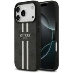 Case Guess 4G Printed Stripes MagSafe for iPhone 17 Pro black