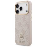 Case Guess 4G Strass Logo MagSafe for iPhone 17 Pro pink - imagine 2
