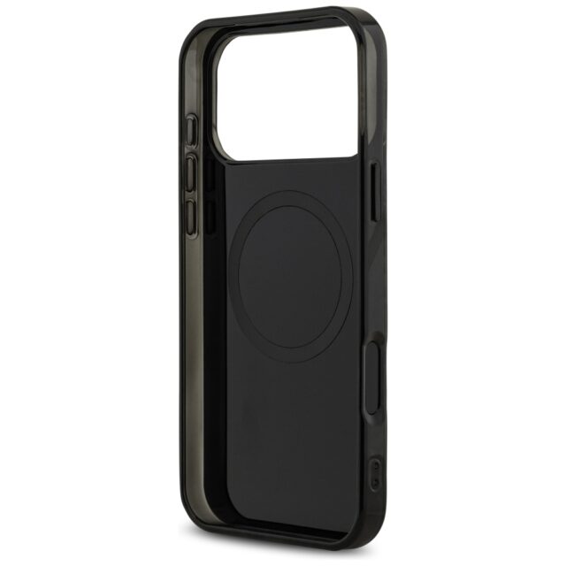 Case AMG Double Layer Transparent Rhombs MagSafe for iPhone 17 Pro Max black-red - imagine 7